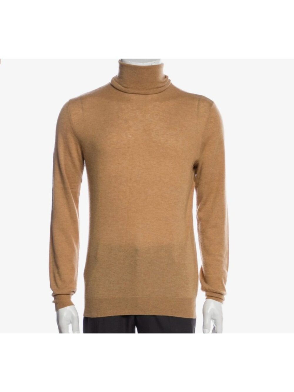 Ralph Lauren Purple Label sweater sz S 100% cashmere beige roll mock neck $1395